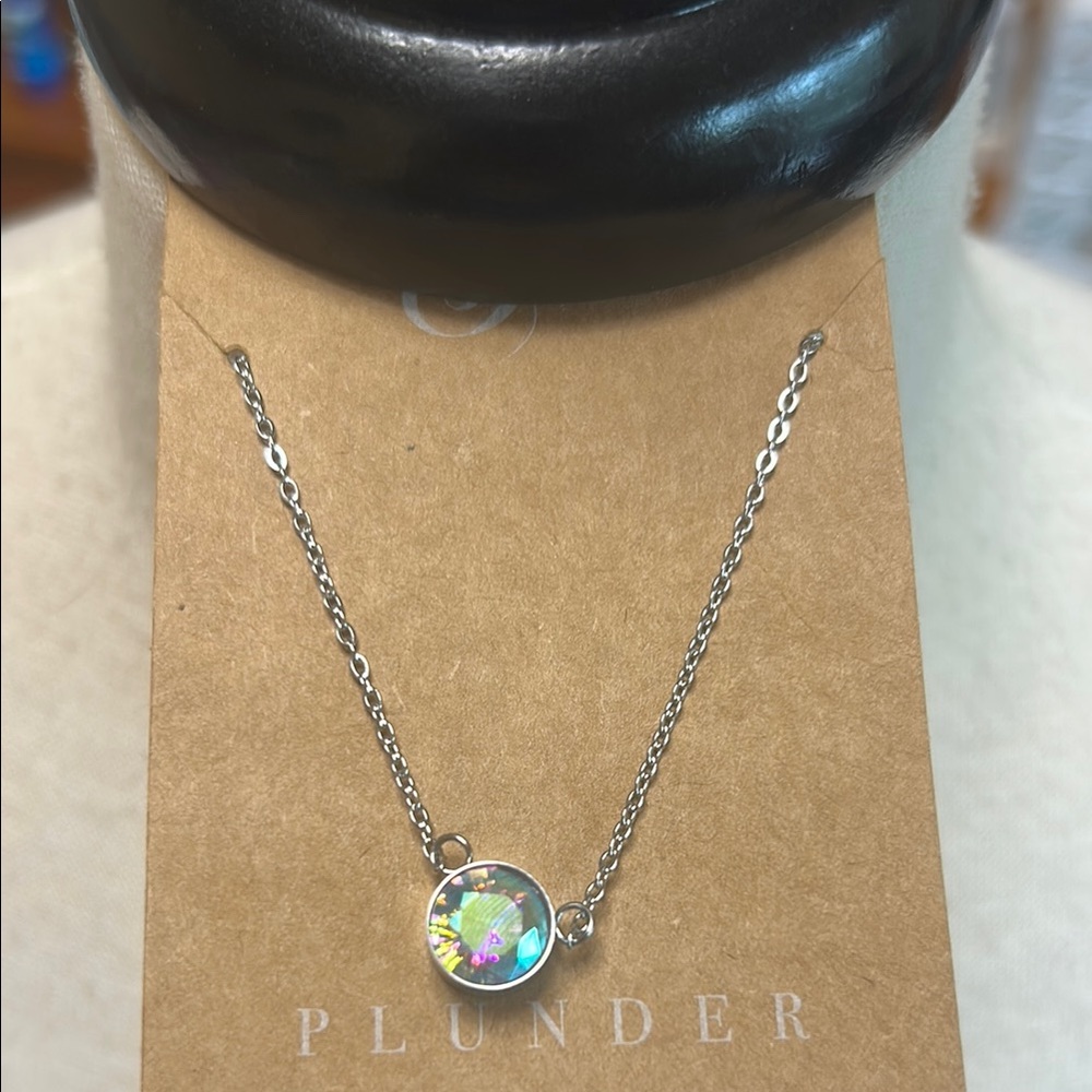 Plunder Silver Necklace with Dainty Pendant - Picture 5 of 5